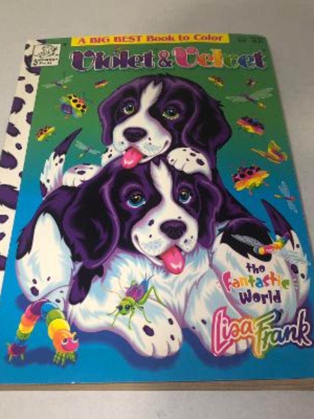 Vintage 2000 Lisa Frank Coloring Book Violet & Velvet Dalmatian Press Y2K